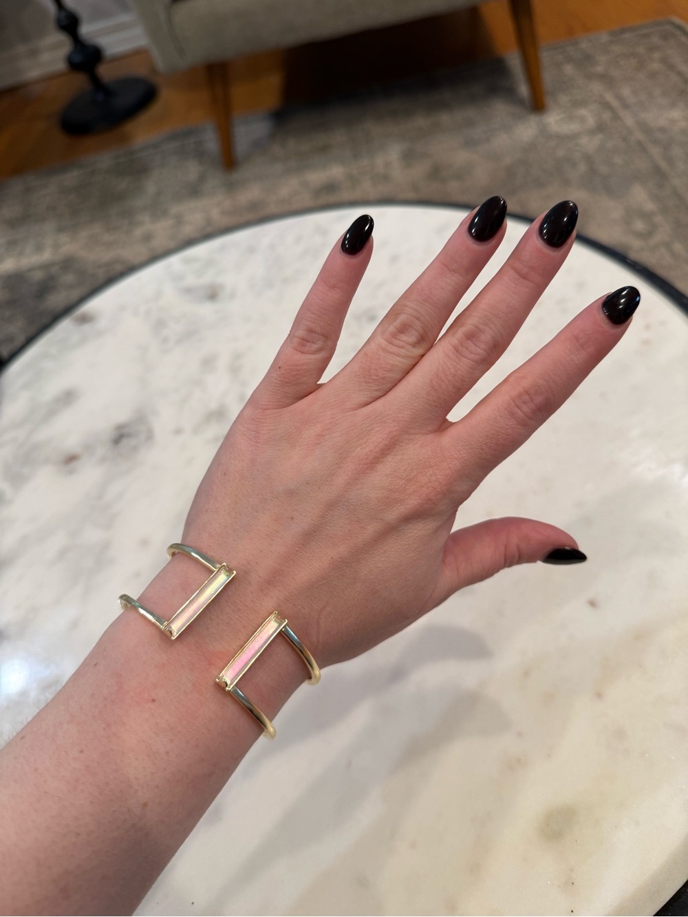 Kendra Scott Gold and Iridescent Hinge Cuff